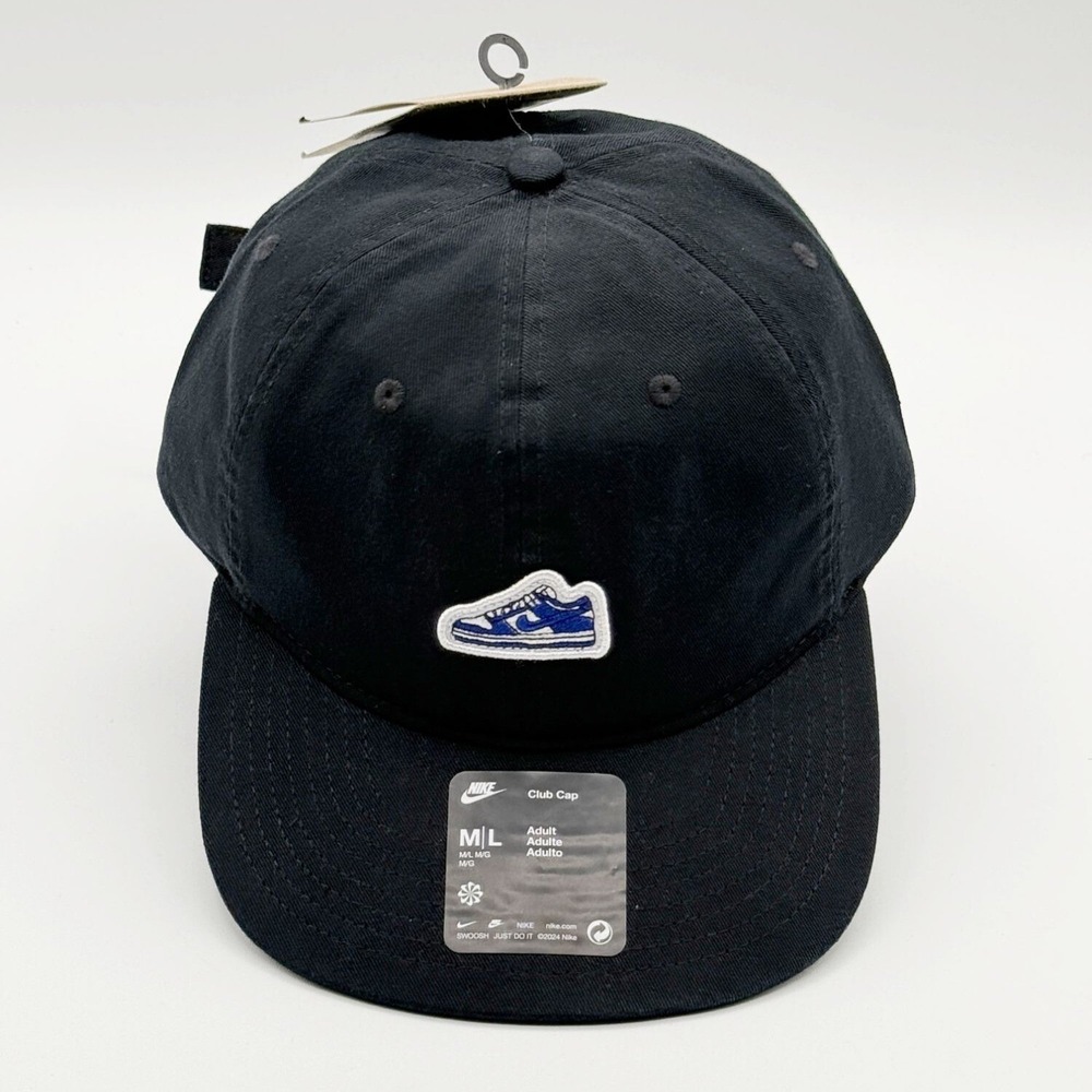 Nike Club Cap Hat Size M/L Dunk Low Adjustable Strap Black FN4404-010‎ New